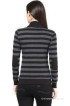 Hypernation Striped Women's Draped Neck T-Shirt Hypernation Striped Women's Draped Neck T-Shirt